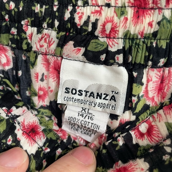 Black and Red Tiered Maxi Skirt with Tie Front girls XL 14/16 - Picture 4 of 5